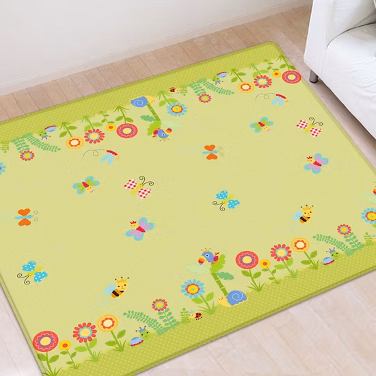 Tapis de sol se pliant d'activité de jeu de bébé de mousse de XPE basé par tissu imperméable écologique